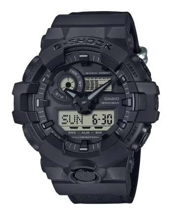 Ceas analog si digital, Negru