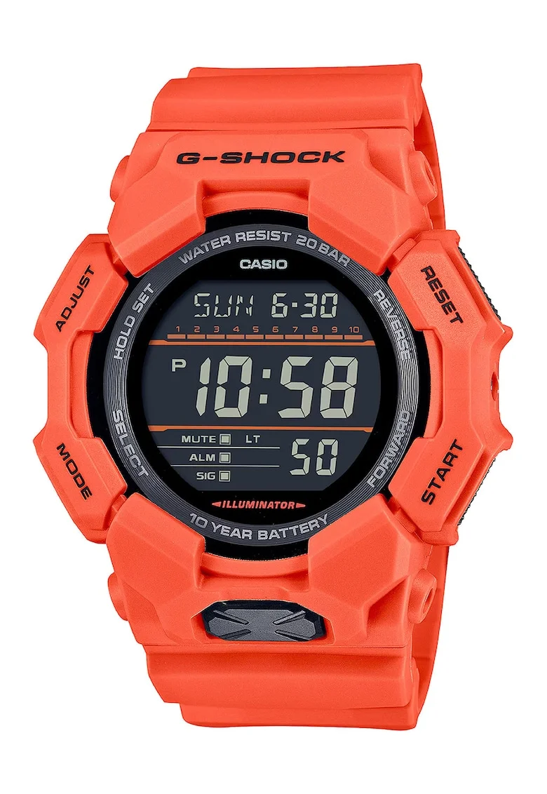 Ceas digital din rasina G-Shock, Oranj mandarina
