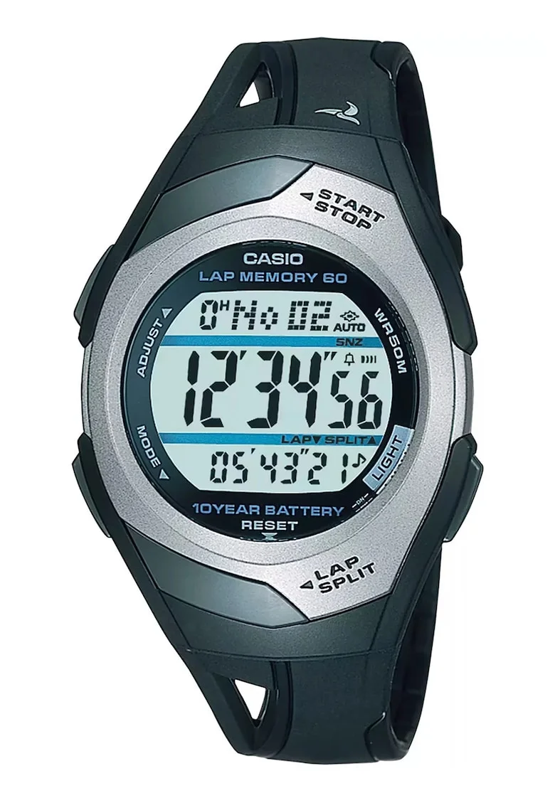 Ceas digital unisex cu lumina LED, Bleumarin