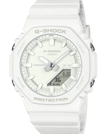 Ceas analog si digital G-Shock, Alb