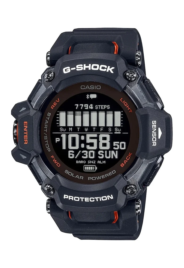 Ceas digital cu incarcare solara G-Shock, Argintiu/Bleumarin