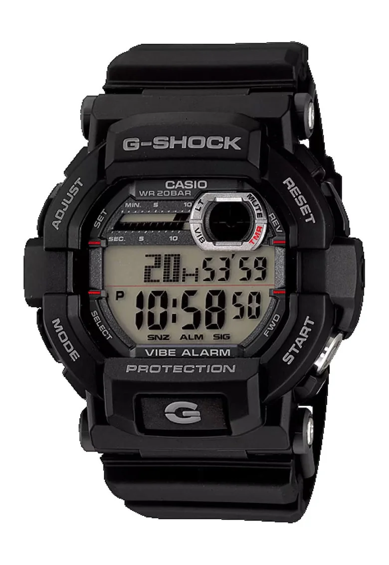Ceas digital rotund din rasina G-Shock, Negru