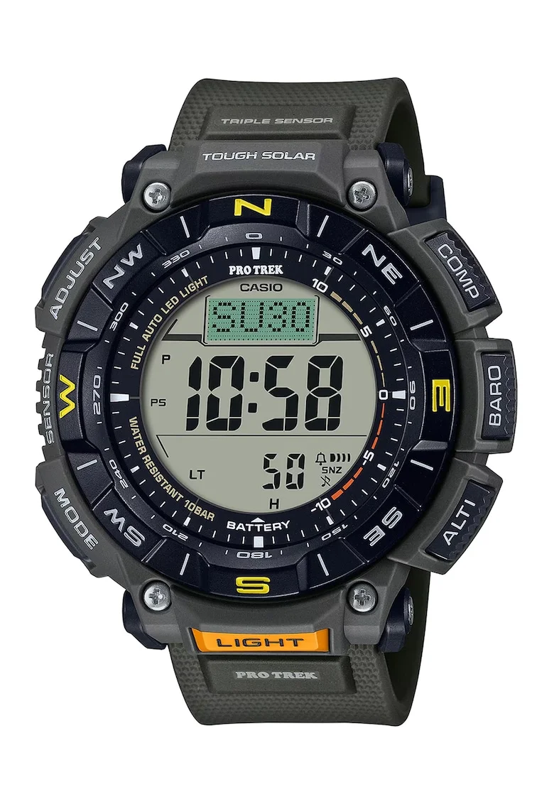 Ceas digital - 98784, Negru/Verde militar