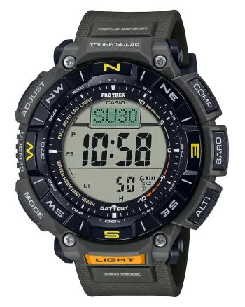 Ceas digital - 98784, Negru/Verde militar