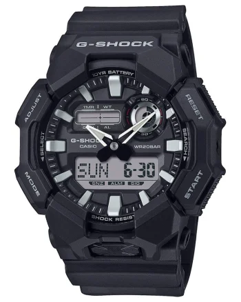 Ceas analog-digital de rasina G-Shock, Argintiu/Negru