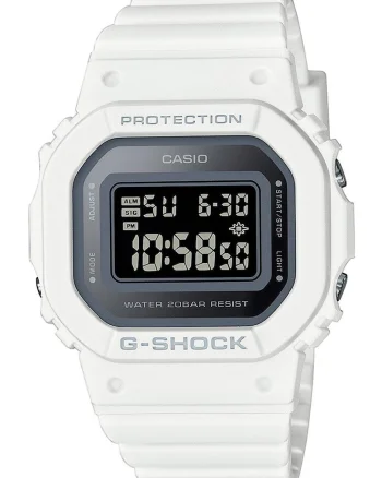 Ceas digital G-Shock, Alb/Negru