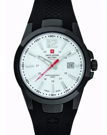 Ceas Swiss Made cu o curea de silicon, Negru