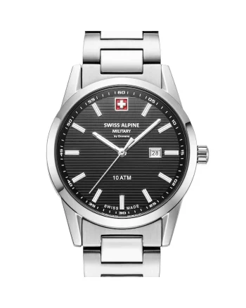 Ceas de dama Swiss Alpine Military 7767.1137 Argos silver black 34mm 10ATM