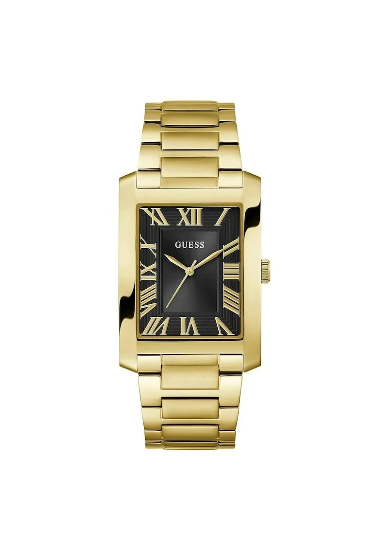 Ceas barbatesc  model GW0896G2, mecanism Quartz, carcasa neagra, curea din otel aurie, 34mm