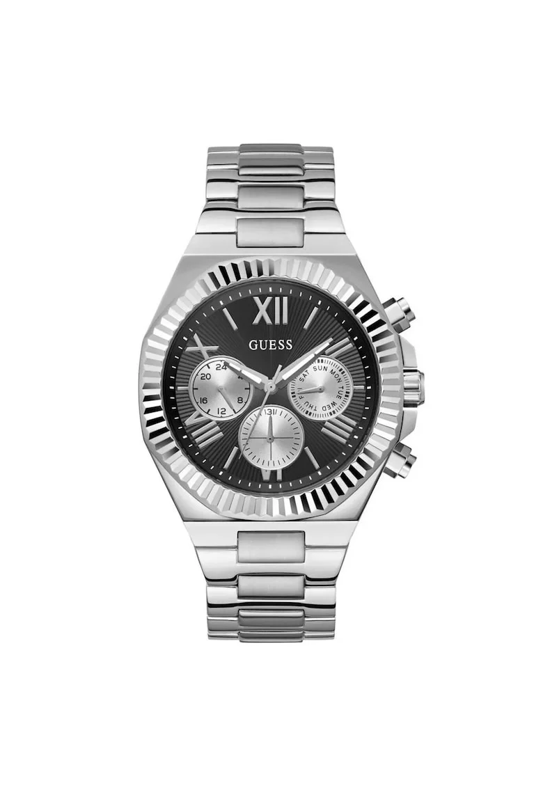 Ceas barbatesc  GW0703G1, Quartz, 46mm, argintiu, curea din otel argintie, 5ATM