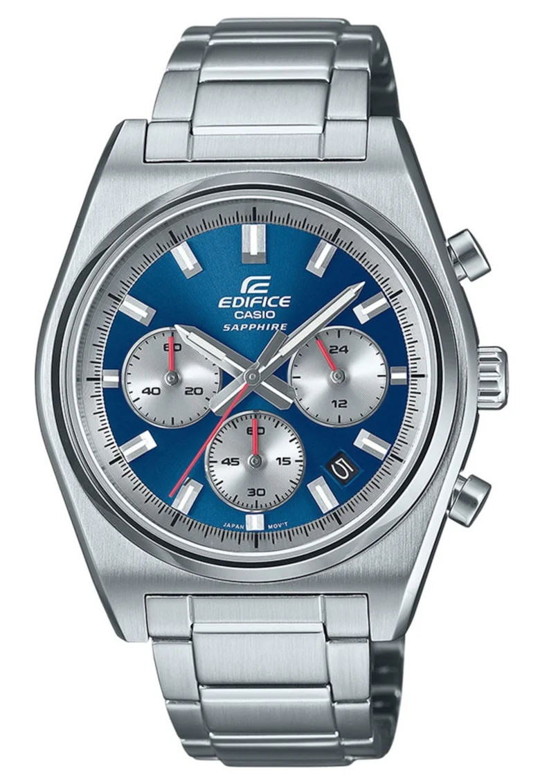 Ceas barbatesc  EFB-730D-2AVUEF, argintiu, rezistent la apa