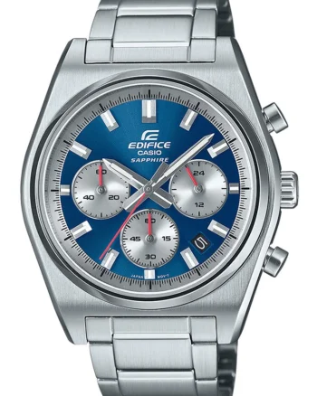 Ceas barbatesc  EFB-730D-2AVUEF, argintiu, rezistent la apa