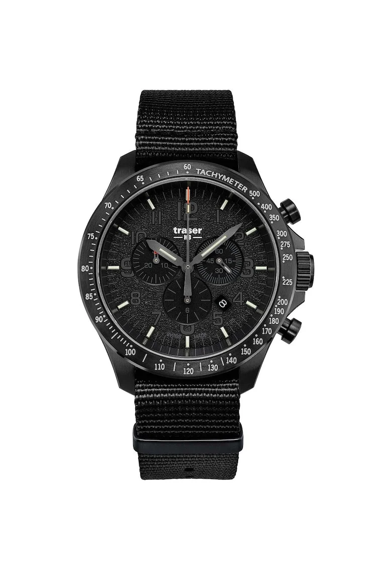 H3 109465 P67 Officer chrono black nato 46mm 10ATM