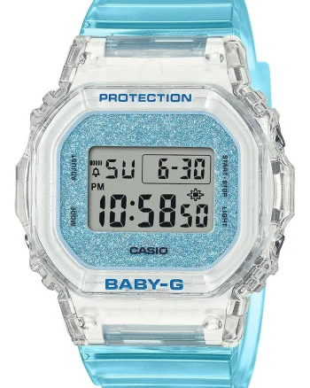 Ceas dama, Baby-G BGD-565GC-2ER, quartz, 38mm, curea cauciuc albastru