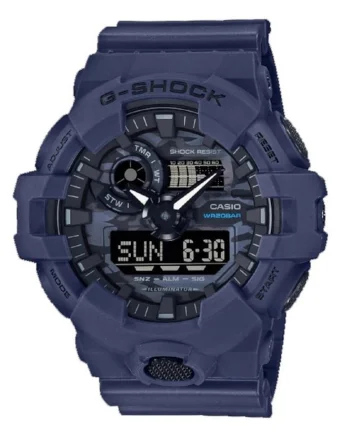 Ceas barbatesc  G-Shock, analog-digital, cadran camuflaj, 200m rezistenta la apa, 53x18mm, rasina