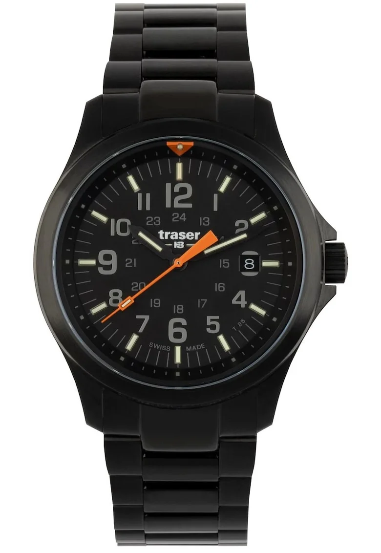 Ceas  P67 Officer Pro Black, mecanism Ronda 715, carcasa otel PVD, curea NATO inclusa, negru