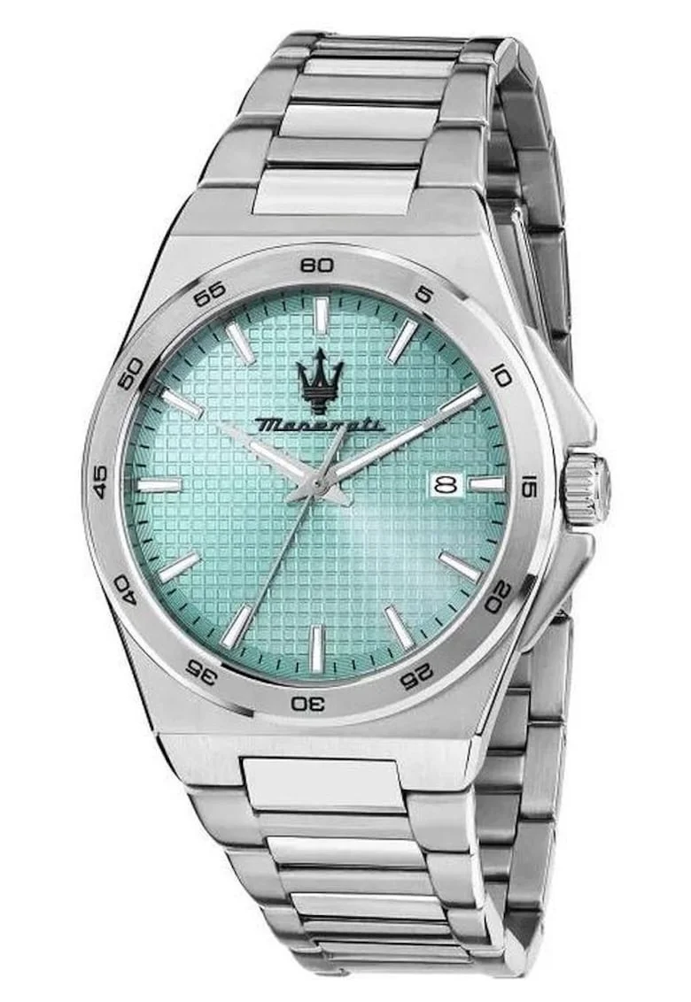 Ceas barbatesc  Velocita Slim, 40mm, argintiu, bratara din inox, rezistent la apa 50m