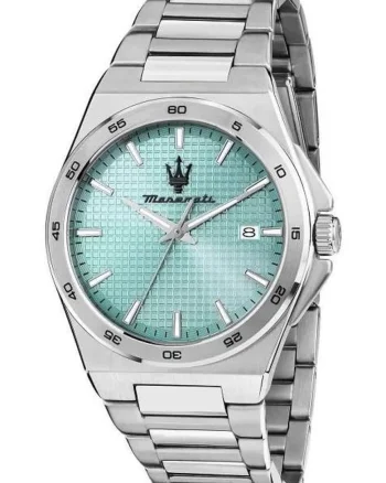 Ceas barbatesc  Velocita Slim, 40mm, argintiu, bratara din inox, rezistent la apa 50m