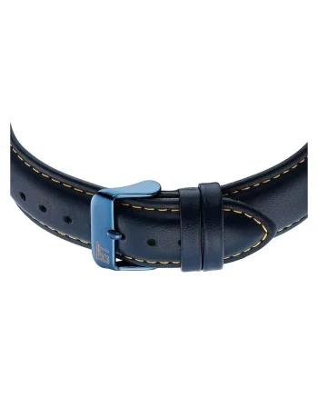 Ceas barbatesc  EGS-11734-32L Quartz, albastru, curea din piele naturala, 48mm