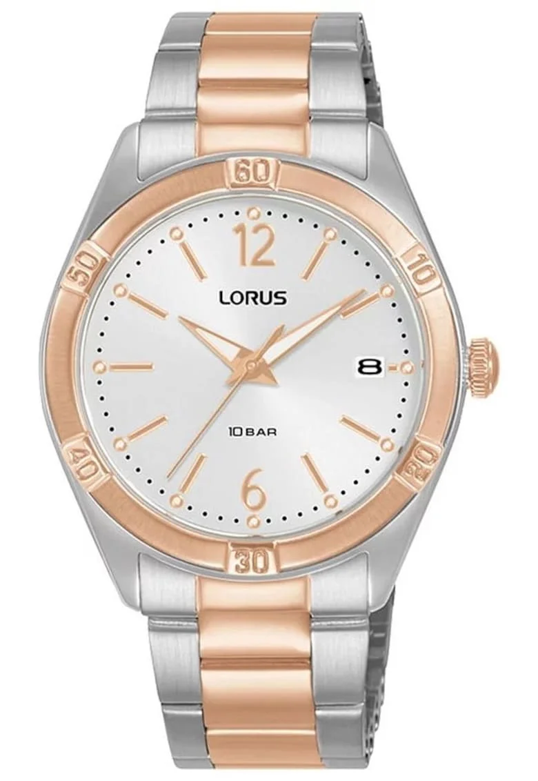 Ceas  Fashion RH982QX9, Quartz, Argintiu cu Auriu, Rezistent la Apa 10 ATM, Bratara Otel