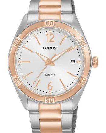 Ceas  Fashion RH982QX9, Quartz, Argintiu cu Auriu, Rezistent la Apa 10 ATM, Bratara Otel