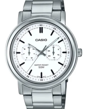 Ceas barbatesc  Standard, afisaj zi si data, luminos, 41x09.3mm, argintiu