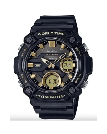 Ceas barbatesc  OVERSIZE 10 YEAR BATTERY, negru, 52mm, multifunctional