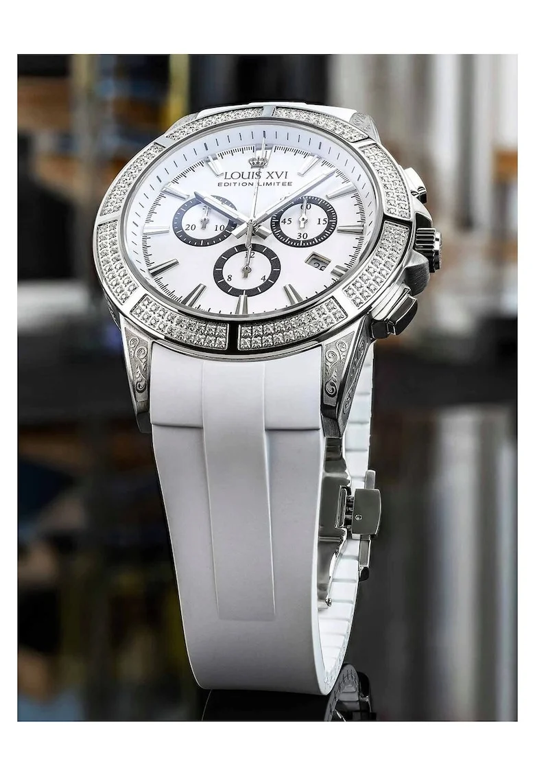 LXVI1137 Mens Watch Majeste Iced Out Royale Chronograph 43mm 5ATM