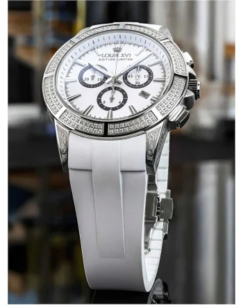LXVI1137 Mens Watch Majeste Iced Out Royale Chronograph 43mm 5ATM