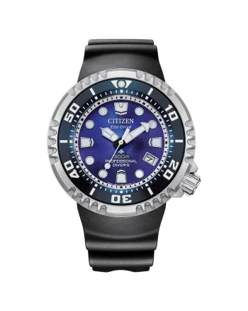 Ceas barbatesc,  46 mm, curea din piele, negru/argintiu