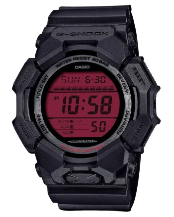 Ceas G-SHOCK  GD-010BBR-1ER, negru, 52mm, rezistent la apa 200m, curea din cauciuc