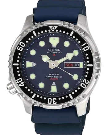 Ceas automatic cu o curea de silicon, Albastru inchis, Albastru inchis