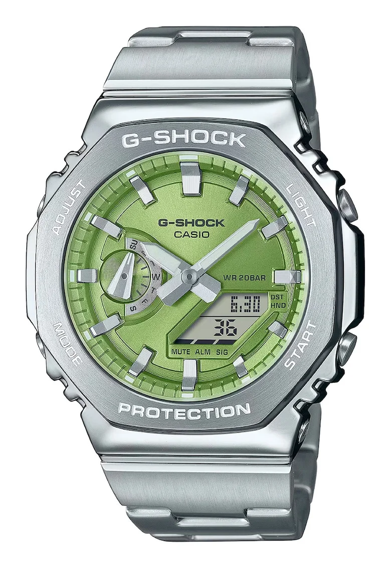 Ceas analog si digital G-Shock, Argintiu