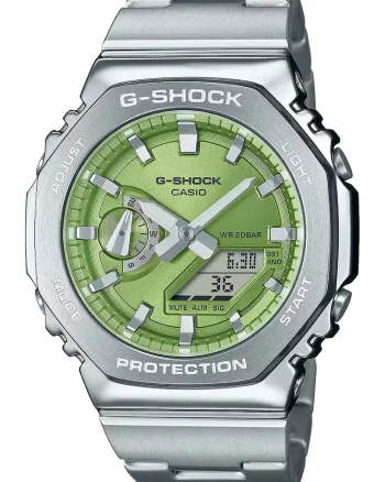 Ceas analog si digital G-Shock, Argintiu