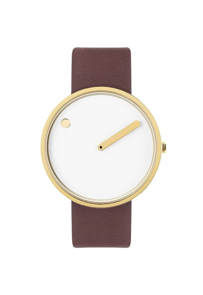 Ceas de dama  43321 Quartz, 40mm, 5ATM, Maro