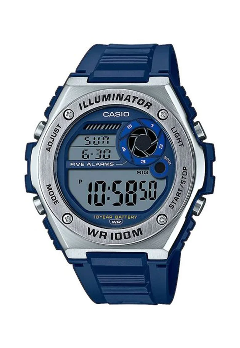 Ceas quartz digital, Bleumarin/Argintiu