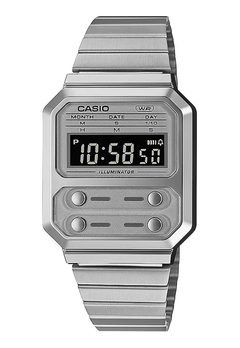 Ceas digital unisex, Argintiu