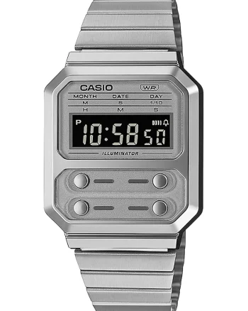 Ceas digital unisex, Argintiu