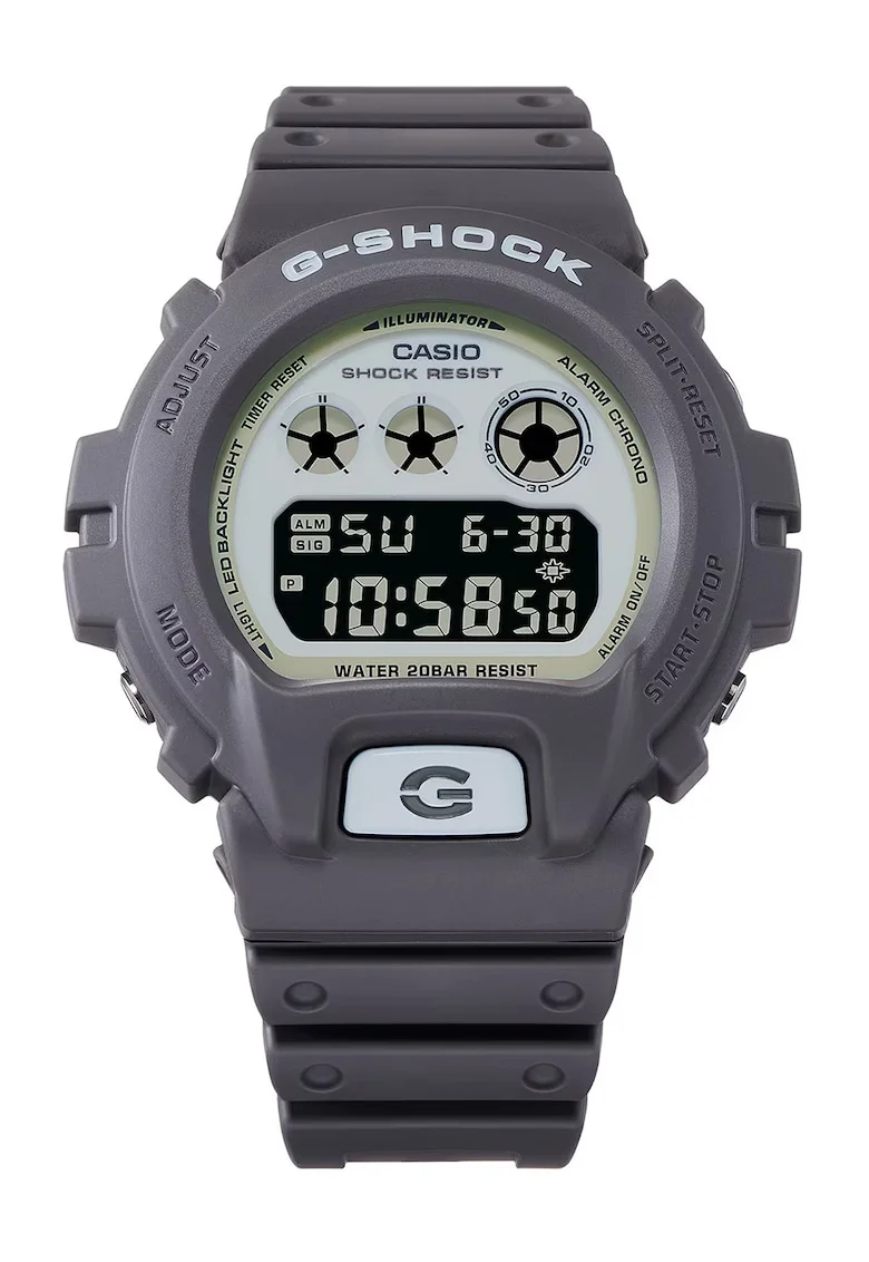 Ceas digital cu cadran iluminat G-Shock, Gri inchis