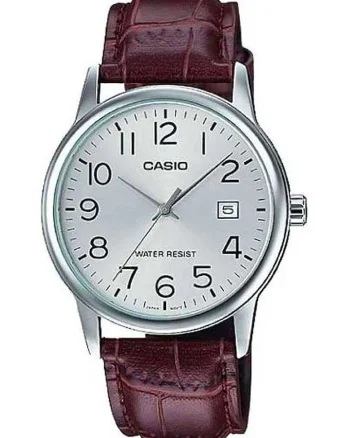 Ceas quartz cu curea din piele cu aspect de piele de crocodil, Rosu inchis
