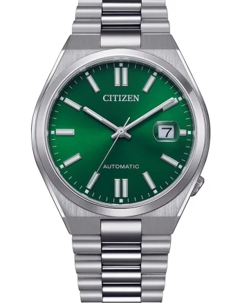 Ceas analog automatic Argintiu, Verde