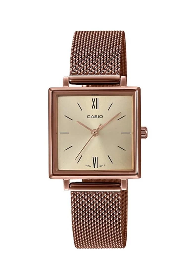 Ceas cu bratara cu model plasa Vintage, Auriu rose