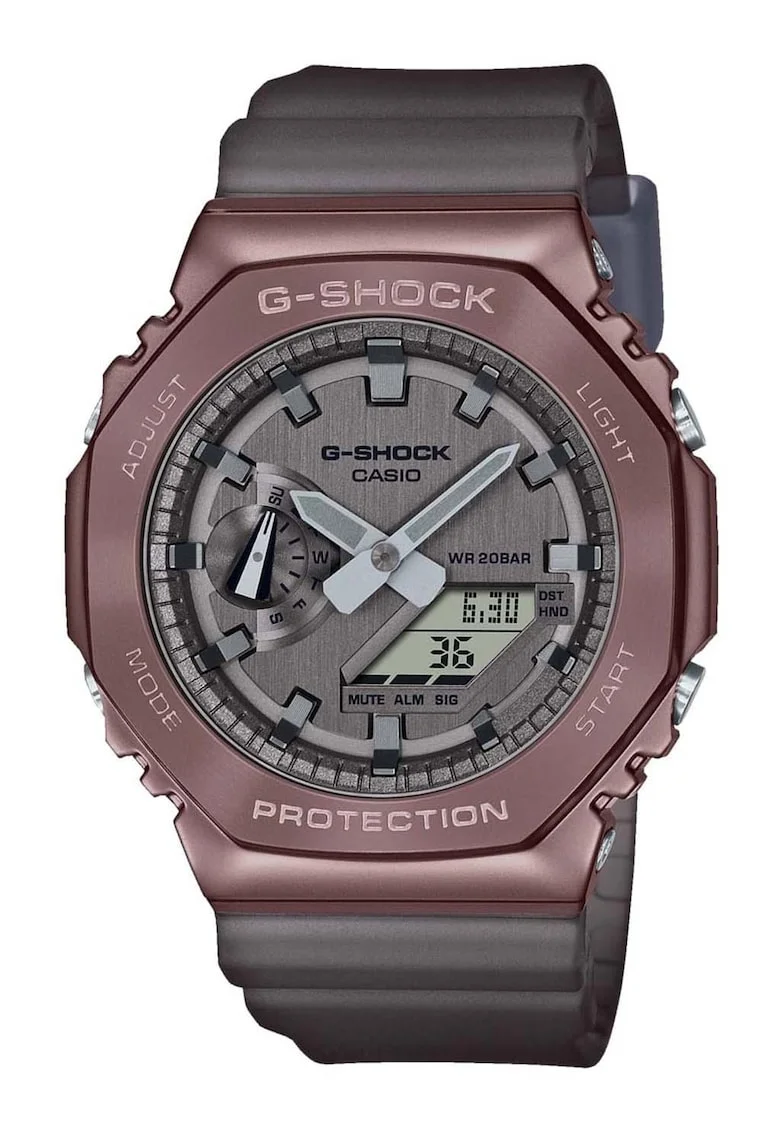 Ceas digital si analog G-Shock, Maro taupe