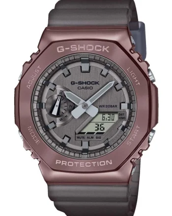 Ceas digital si analog G-Shock, Maro taupe
