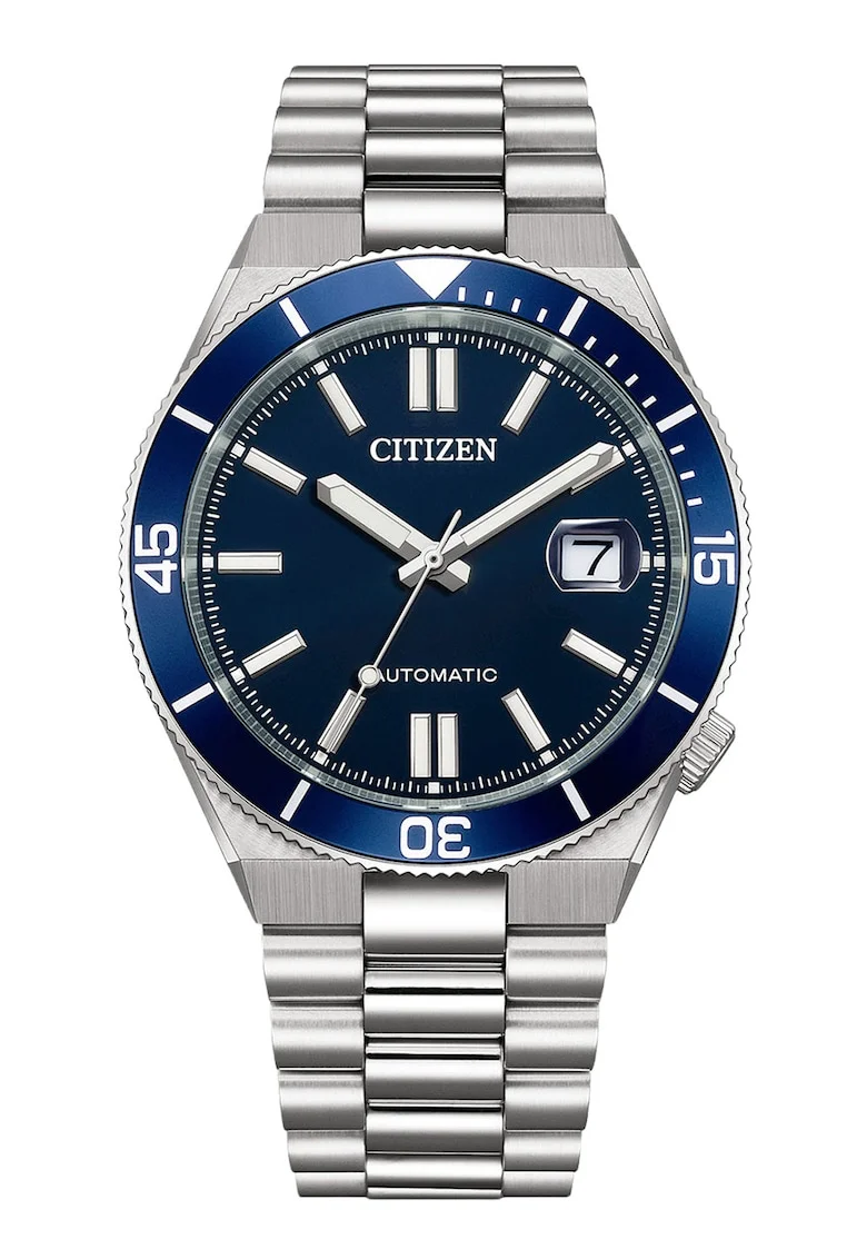 Ceas automatic cu logo pe cadran, Argintiu