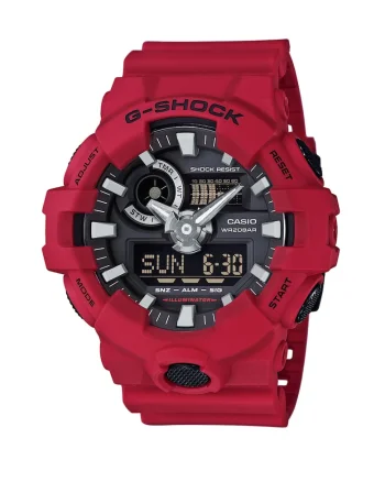 Ceas analog digital, rezistent la socuri cu functii multiple, Rosu