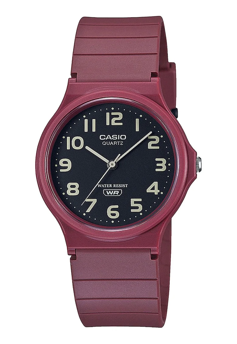 Ceas analog Classic, Negru/Rosu Bordeaux
