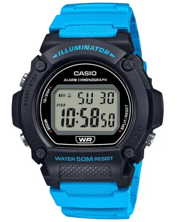 Ceas quartz digital, Bleu