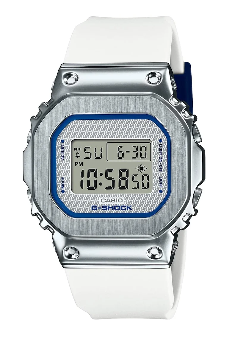 Ceas quartz cu curele din plastic G-Shock, Alb