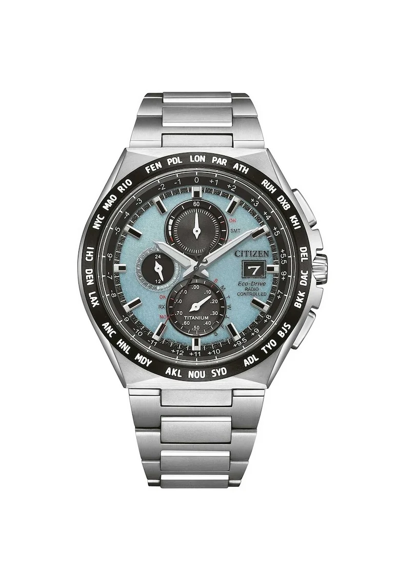 AT8238-84M Mens Watch Eco-Drive Super-Titanium radio controlled Chronograph 44mm 10ATM